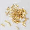 Davitu 100pcs U-shaped Gold Brass Buckle Terminal Docking Connector Line Pressing Button view 1