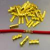 Davitu 100pcs U-shaped Gold Brass Buckle Terminal Docking Connector Line Pressing Button view 2