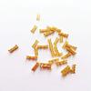 Davitu 100pcs U-shaped Gold Brass Buckle Terminal Docking Connector Line Pressing Button view 4