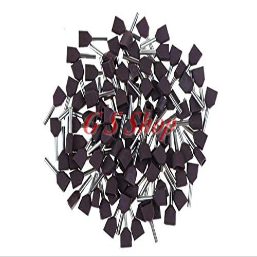 Onvas TE2513 double pipe Insulated cold press Terminal Copper Crimp Connector 100PCS - (Color: brown)