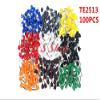 Onvas TE2513 double pipe Insulated cold press Terminal Copper Crimp Connector 100PCS - (Color: brown) view 2