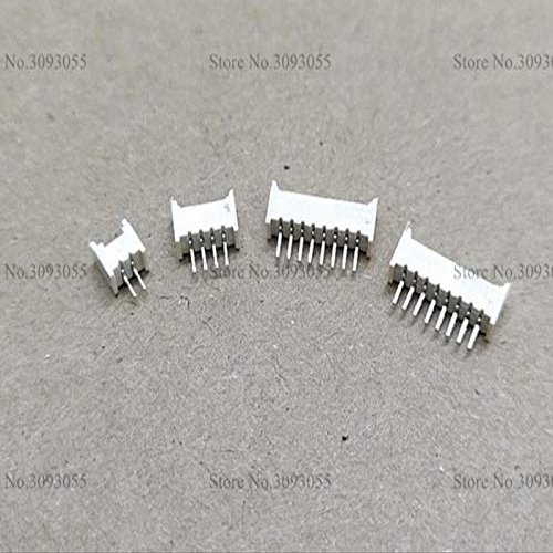 Davitu 30PCS Free 1.25mm Pitch Connector Micro JST Horizontal Straight Pin 2/3/4/5/6/7/8/9/10/11/12P Male Socket Heat Resistance - (Color: straight, Pins: 10P)