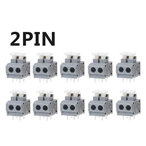 Davitu 10pcs KF235 5.0mm PCB Board Pitch Without Screws Terminal Connectors 2/3/4Pin - (Color: 2 PIN)