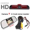 4.3 inch rear view mirror monitor+rear view camera carrierFiat Ducato X250 X290 bus box/Peugeot Boxter/Citroen Jumper/Dodge for all cars HD car rear view mirror 3rd rear view camera in brake light view 3