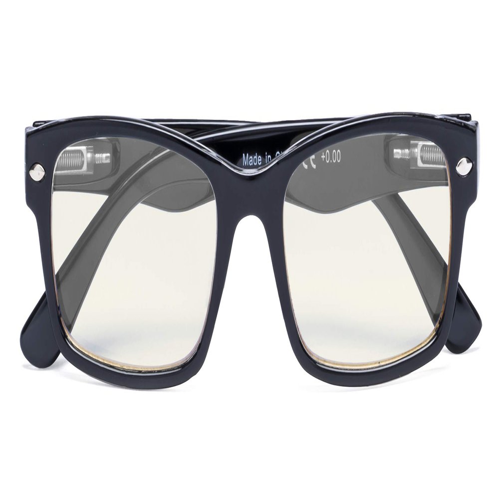 CessBlu Blue Light Filter Eyeglasses Readers,Anti Blue Rays,UV Protection,Computer Reading Glasses for Men Women(Black) +2.5