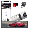 12" 4K Mirror Dash Cam Rear View Mirror Camera, Full HD Car Camera - Dash Cam Front and Rear for Cars & Trucks with Night Vision, Parking Assistance, G-Sensor, Included 128G Card & GPS view 1