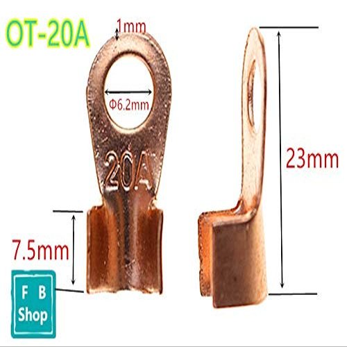 Davitu 10pcs OT 20A Cable Wire Terminal Connector Copper Lugs Durable Quality