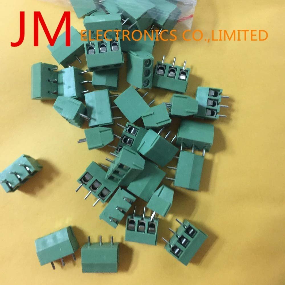 Davitu 500PCS KF396 3P 3.96mm pitch 3P green KF396-3P/MG396 Terminal