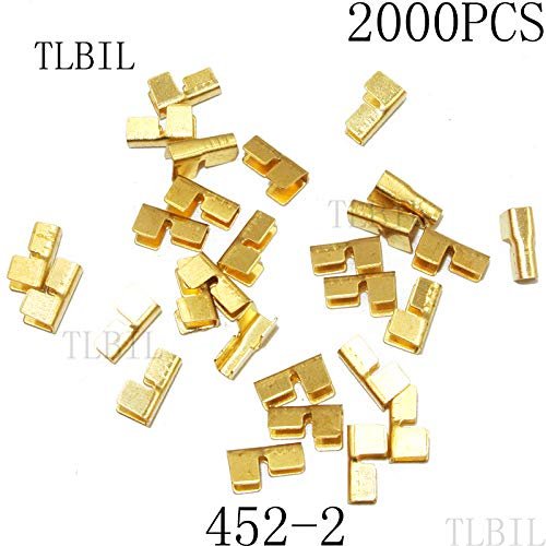 Davitu 2000Pcs/Lot 452-2 U-shaped Terminal Tab Cold Inserts Connectors Terminal Connector Cable Wire Cable Lug 0.75-1.5mm2