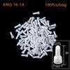 Davitu 100pcs/pack Closed End Crimp Caps Electrical Wire Cable Terminals Connectors Cap Nipple AWG 12-10/16-14/22-16 - (Color: AWG 16-14) view 1