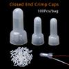 Davitu 100pcs/pack Closed End Crimp Caps Electrical Wire Cable Terminals Connectors Cap Nipple AWG 12-10/16-14/22-16 - (Color: AWG 16-14) view 2