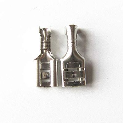 Davitu 100pc Plug 6.3mm Copper Splice Terminal quality 6.3MM Cold terminal
