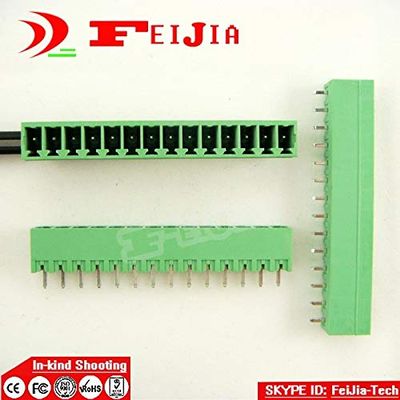 Davitu (100pcs/lot) 15EDGK-3.81-14P + 15EDGVC-3.81-14P Straight Pin Screw Terminal Block Connector Pluggable type