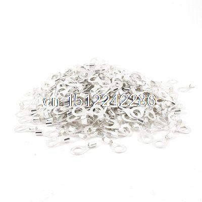 Davitu 1000 Pcs 6mm Stud Copper Lug Cable Connector Non-insulated Ring Terminal