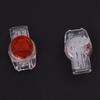 Davitu New Hot 100 Pcs Data Phone Wire Butt Splice 3 Ports UR Connectors Red Clear view 4