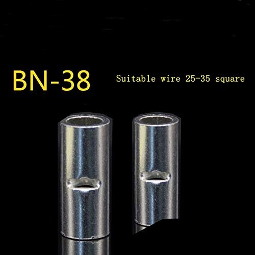 Davitu 1pcs The middle bare end of the tube docking terminal wire connecting tube cold crimp pipe docking copper