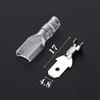 Davitu 100PCS YT1798 Cold Pressed Terminals 4.8 mm Male Connector+Sheath Male Tab Nickel-Copper view 1