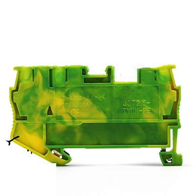 Davitu 100 pcs/bag ST2.5-TWIN-PE Terminal rail Wiring board connector terminals Wire Cable Terminals ST-2.5-TWIN-PE - (Color: 10 PCS)