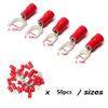 Davitu New, Super Discount 50 pcs/set Red Connector Terminals 22-16AWG - (Color: 3mm7) view 1