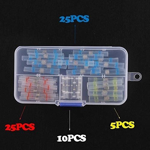 Davitu Tin ring heat shrinkable terminals connect waterproof protection tube wire in the SST-S11 SST-S21 SST-S31 SST-S41 - (Color: 65PCS)