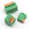 Davitu 50PCS 2.54mm Pitch Spring Terminal Blocks Connector 11P 12P KF141R Right Angle Green RoHS PCB Mounted - (Color: 13 Pin) view 2
