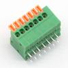 Davitu 50PCS 2.54mm Pitch Spring Terminal Blocks Connector 11P 12P KF141R Right Angle Green RoHS PCB Mounted - (Color: 13 Pin) view 3
