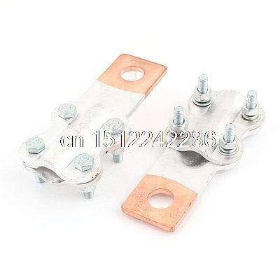 Davitu 2PCS 500A JTL Copper-aluminum Jointing Clamp Cable Terminal 15mm Ring 1/2" Stud