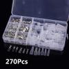 Onvas 270pcs Female Male Flat Plug Crimp Cable Terminals Connector Set - (Color: As the picture) view 2