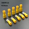 Davitu 100pcs 50pairs 2.8mm 4.8mm 6.3mm Female Male Electrical Wiring Connector Insulated Crimp Terminal Spade FDFD2-250 MDD2-250 - (Color: 6.3mm Yellow 50pairs) view 1