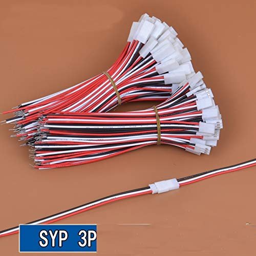Davitu SYP 3P terminal wire PCB circuit board terminal cable 3pin Electronic male and female connection line 100pair