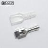 Davitu 20 Sets 6.3mm Crimp Terminal Copper 6.3 mm Splice Female Spade Connector Locking Splice Terminal With Case view 1