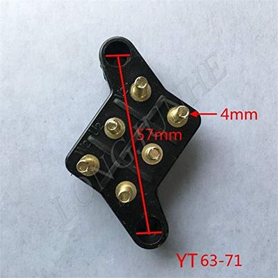Davitu 1Pcs YT Series Binding Post 63-71/80-90/100-132/160-180/200-225 Three-phase Motor Terminal Block Wiring Board Rack - (Color: YT63-71)