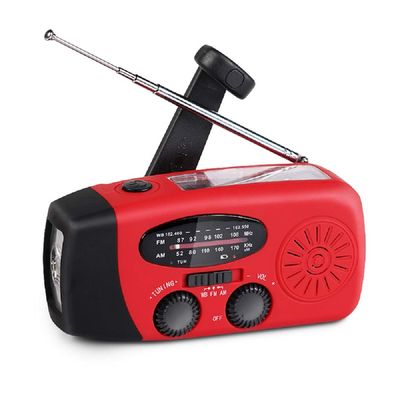 Portable Solar Emergency Weather Radio Hand Crank AM/FM NOAA Survival Radio with LED Flashlight 2000mAh Cellphone Charger for Smart Phone for Home Outdoor Camping Traveling Earthquake
