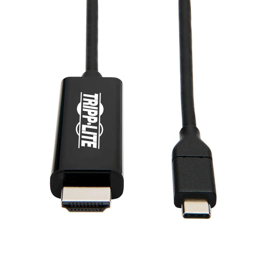 Tripp Lite USB C to HDMI Cable Adapter (M/Thunderbolt 3 HDMI Cable Adapter, Gen 1, Converter On HDMI End, 4K HDMI @ 60 Hz, 4: Black, 6 ft. (U444-006-H4K6BE)