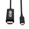 Tripp Lite USB C to HDMI Cable Adapter (M/Thunderbolt 3 HDMI Cable Adapter, Gen 1, Converter On HDMI End, 4K HDMI @ 60 Hz, 4: Black, 6 ft. (U444-006-H4K6BE) view 1