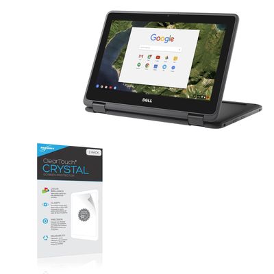 BoxWave Screen Protector Compatible with Dell Inspiron Chromebook 11 2-in-1 (11.6 in) - ClearTouch Crystal (2-Pack), HD Film Skin - Shields from Scratches