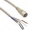 OMRON XS2F-E421-G80-F Ethernet Cables/Networking Cables M12 IP69K Cable 5M 4P Straight RobotCL3, CBL FMALE Sockets to Wire Lead 4P 16.4' view 1
