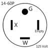 Parkworld 60813 Welder Adapter Cord Welder NEMA 14-60P to 5-20R (T-Blade Also for 5-15R) 3 Prong Female, 20AMP, 125Volt, 1.5FT view 3
