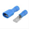 Davitu Lowest Price 20PCS Blue Splice Wire Connectors Insulated Male Female Crimp Spade Terminals 16-14AWG view 4