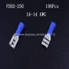 Davitu 100pcs FDD2-250 parent pre insulated joint cold pressed terminal /6.3 plug spring view 1