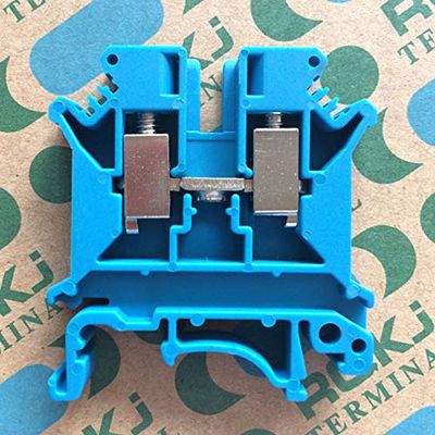 Davitu 100pcs UK6N wire terminal UK Series universal terminal blocks/connection terminal suit cable guide rail type UK-6N
