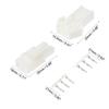 Davitu 6 Pairs 21mm Pin Length 4.5mm 2 Pin White Plastic Male Female JST-SM Housing Crimp Terminal Connector Accessory view 1