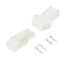Davitu 6 Pairs 21mm Pin Length 4.5mm 2 Pin White Plastic Male Female JST-SM Housing Crimp Terminal Connector Accessory view 3