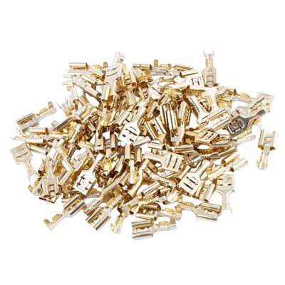 Davitu -100 Pcs Car Speaker 6.3mm Female Spade Terminal Wire Connector
