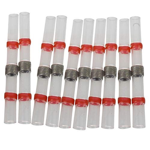 Davitu Hot 10 pcs Heat-shrinkable Connector Terminal Extender Electric END to END Welding Car shrinkable Red 3mm - (Color: Red)