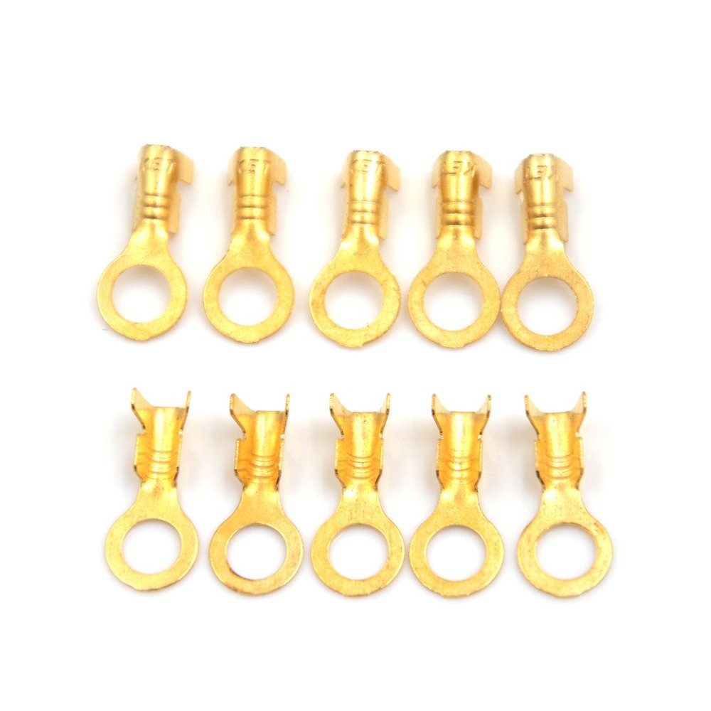 Davitu 100 Pcs Car Speaker 5.2mm Female Spade Terminal Wire Connector