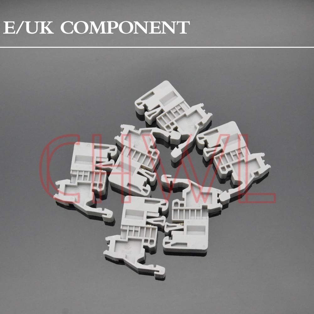Davitu 25pcs/lot E/UK UK Series Universal Terminal Block Fixed Component - (Color: Grey)