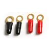 Davitu 1pair Rubber PVC 3.5cm Red/Black RV6-8 Car Audio Terminal wire Ring Connector for Combining the Ground Wire of Car Audio - (Color: Black) view 3