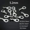 Davitu 500pcs/1000pcs 5.2 round lug cold pressing terminals M5 terminal For 0.25-4mm2 Wire connector terminal - (Color: Silver Color 1000Pcs, Pins: C 1.5-2.5mm2) view 2