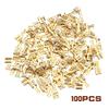 Davitu 100Pcs 2.8mm 4.8mm 6.3mm Gold Brass Car Speaker Electric Wire Connectors Set Female Crimp Terminal Connector Set - (Color: 6.3mm) view 1